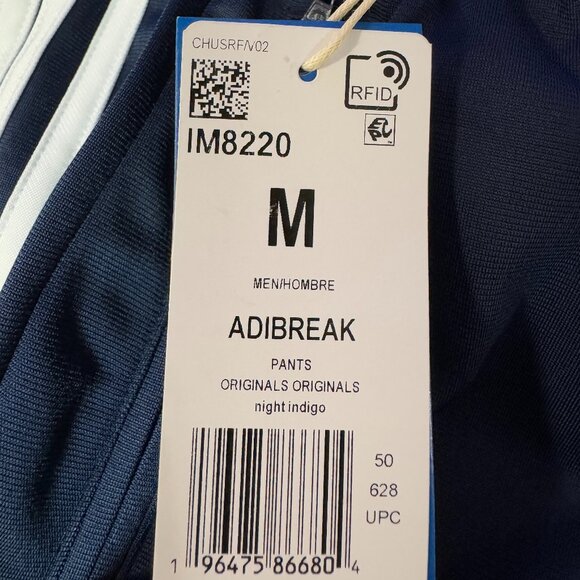Adidas Adibreak Breakaway Snap Button Sides Track Pants Mens Navy IM8220 NEW - Picture 6 of 16